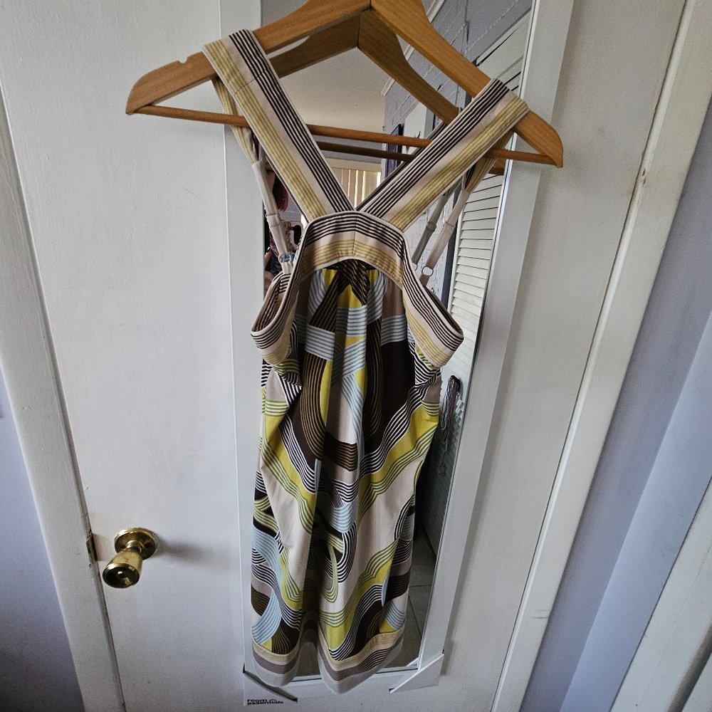 BCBG Maxazria abstract halter dress size Small